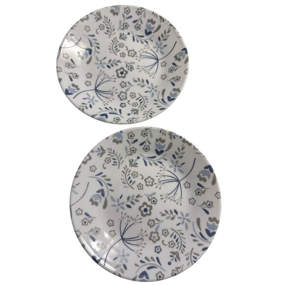 Corelle Prairie Garden Gray 6.75-Inch Bread Plates Set Of 2 - Picture 1 of 5